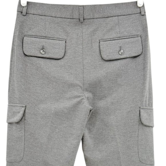 J. Ferrar Men's Regular Fit Stretch Pleated Gray Twill Cargo Pants 30x32 NWT $80 - Picture 4 of 12